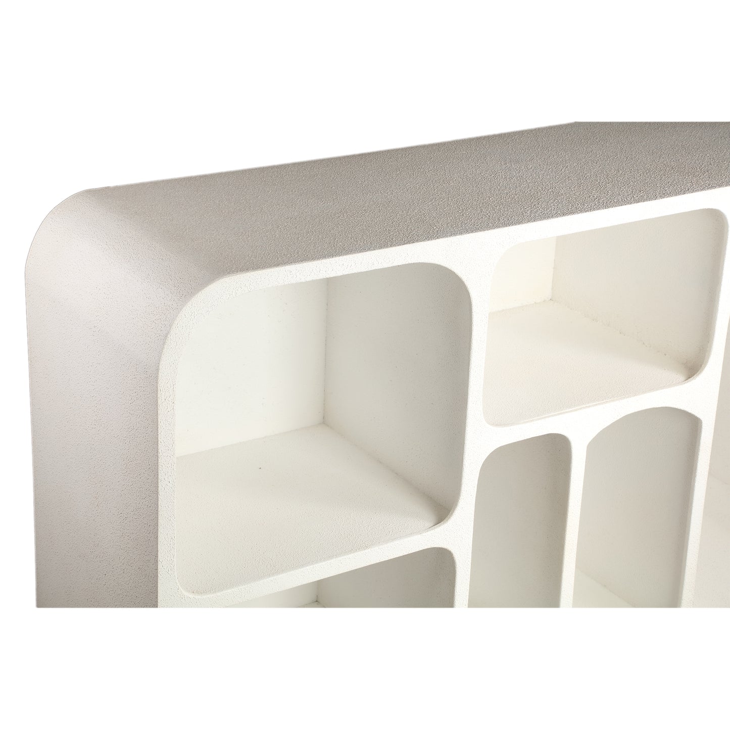 PTMD Emmelie White MDF rough organic shape cabinet low - Interior pieces