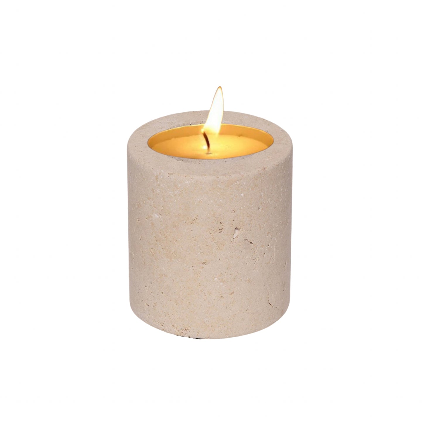 Travertine waxinelichthouder M