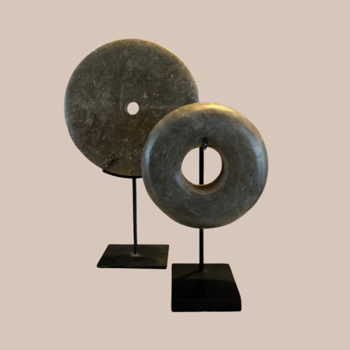 Haru schijf marmer bruin/grijs - Interior pieces