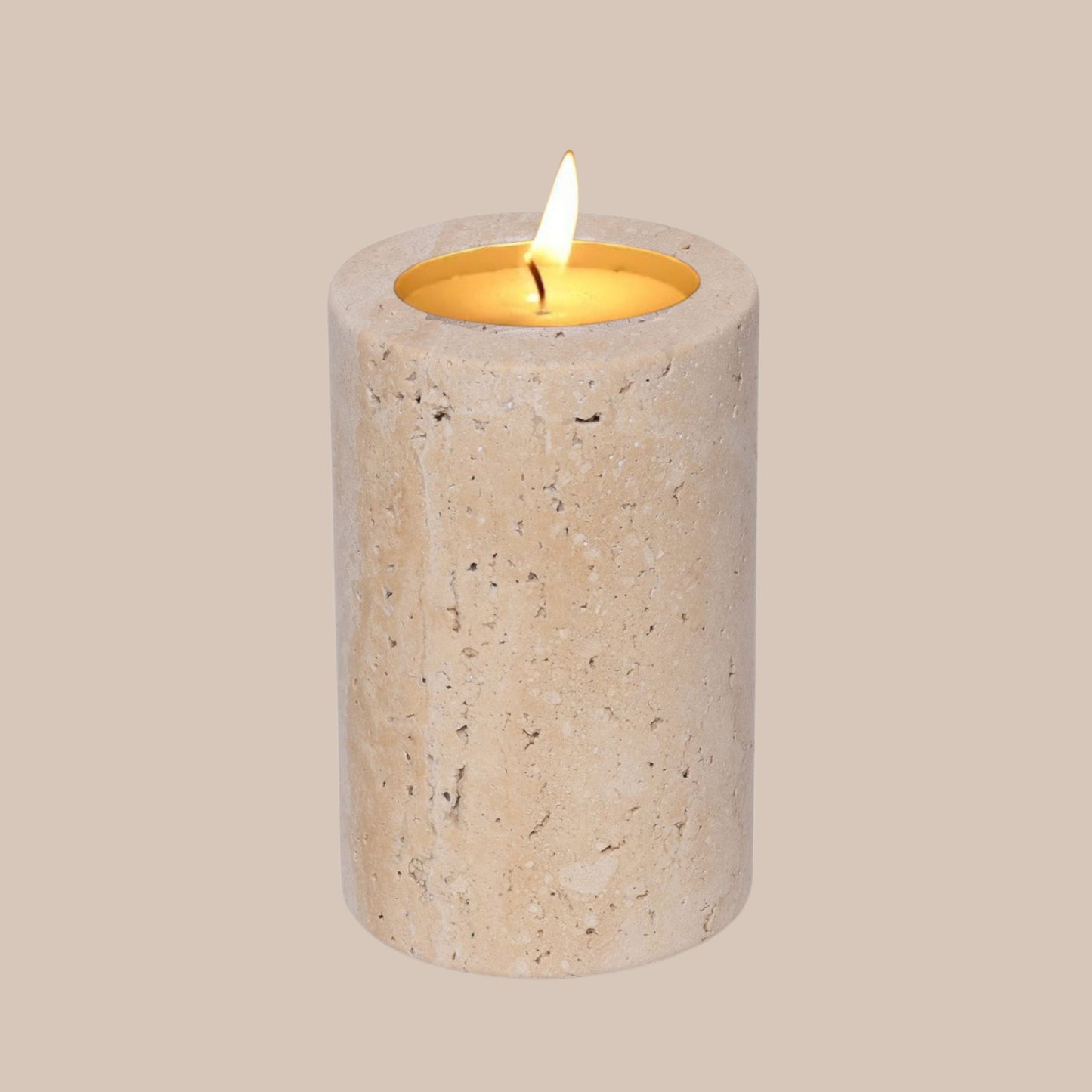 Travertine waxinelichthouder L - Interior pieces