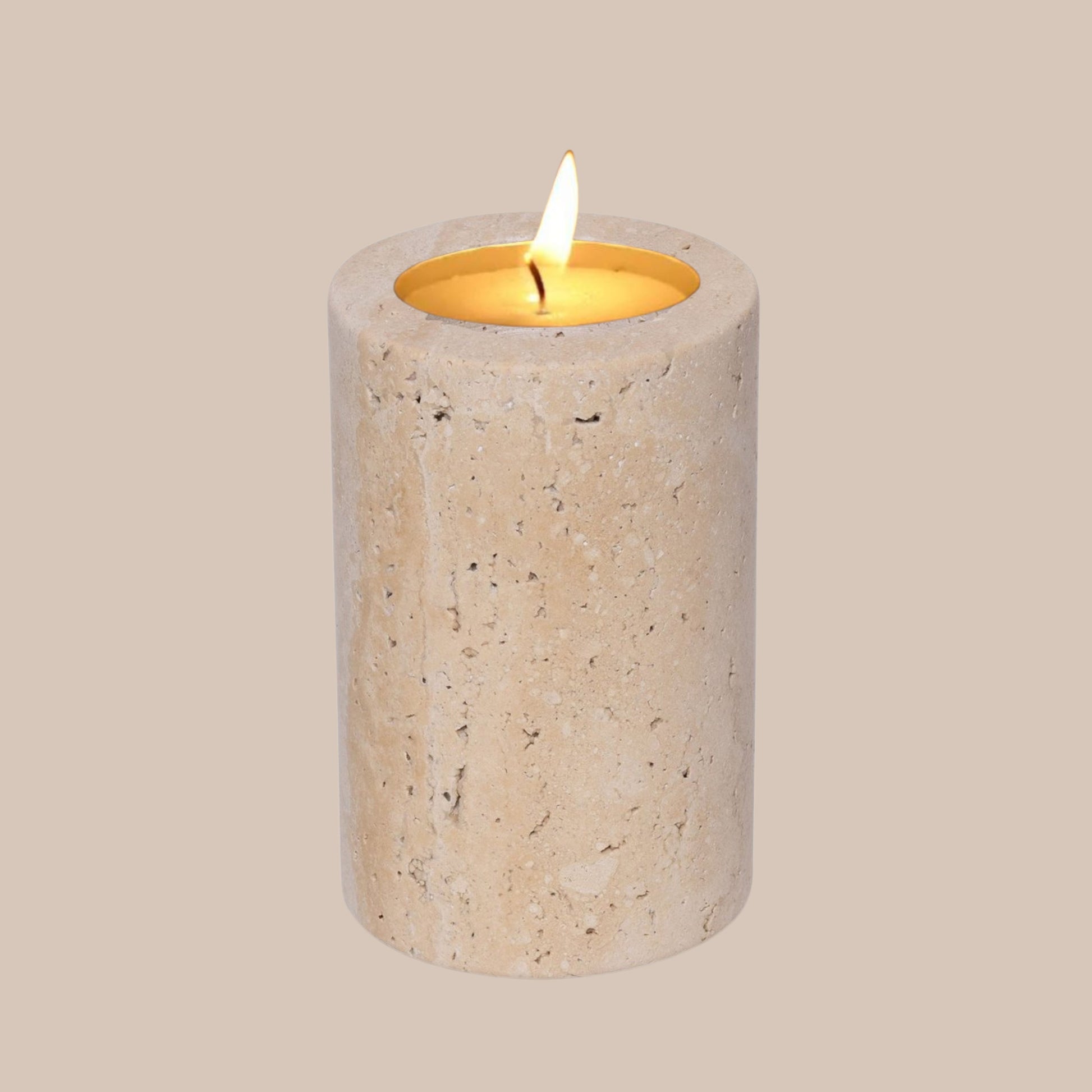 Travertine waxinelichthouder L - Interior pieces