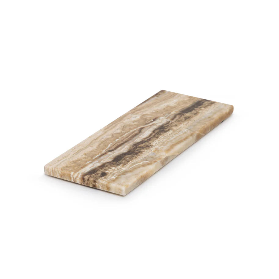 Mooisa Marmer dienblad rechthoek S sandal onyx 10x25cm
