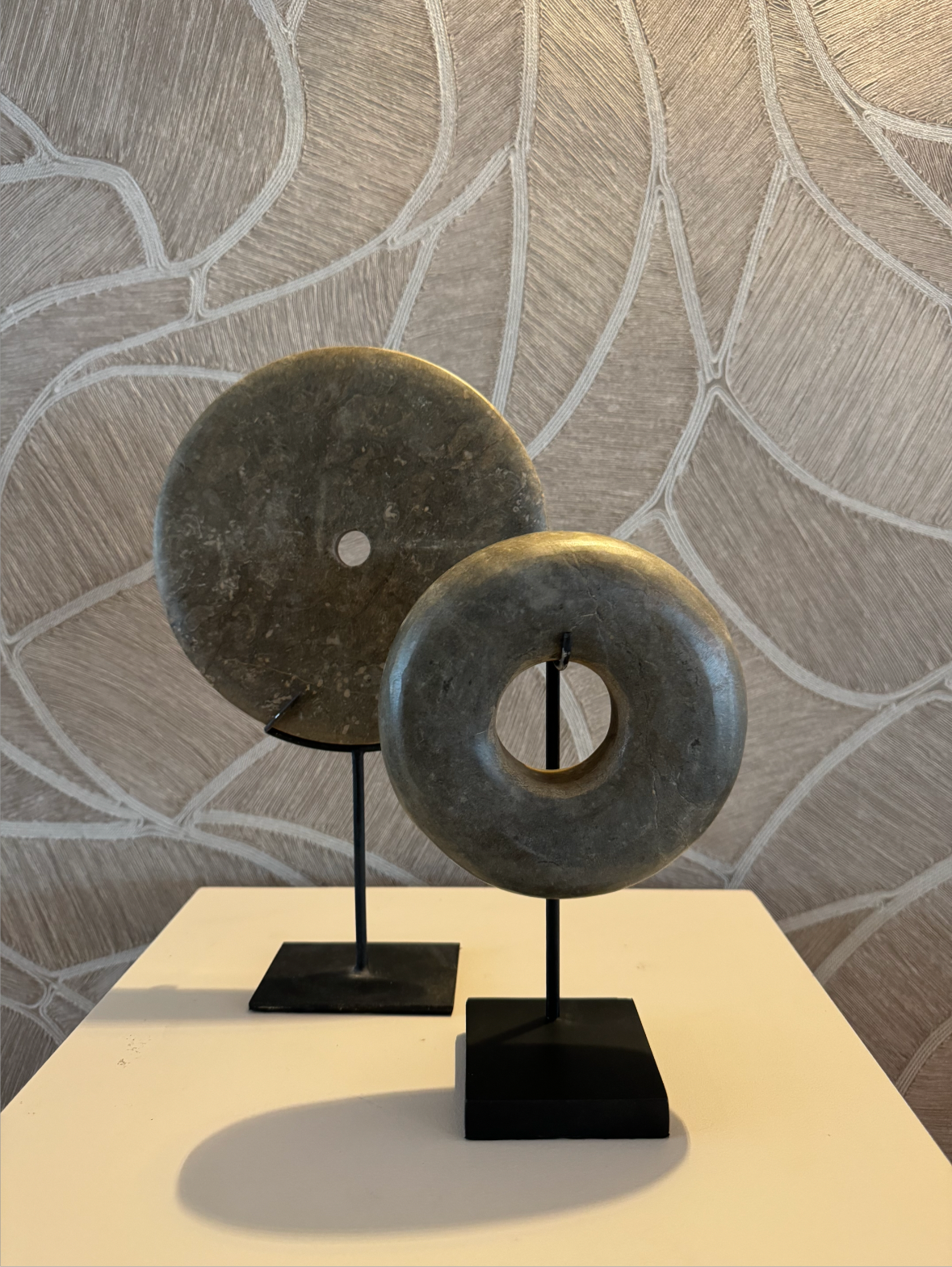 Haru schijf marmer bruin/grijs - Interior pieces