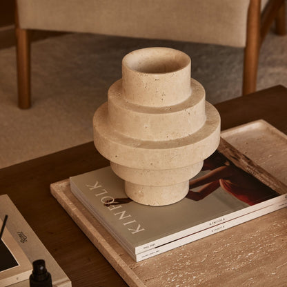 Agano Travertin Vaas M - Interior pieces
