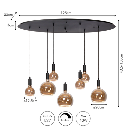 Hanglamp Yoki 7 - incl. Floating Globes Atmooz