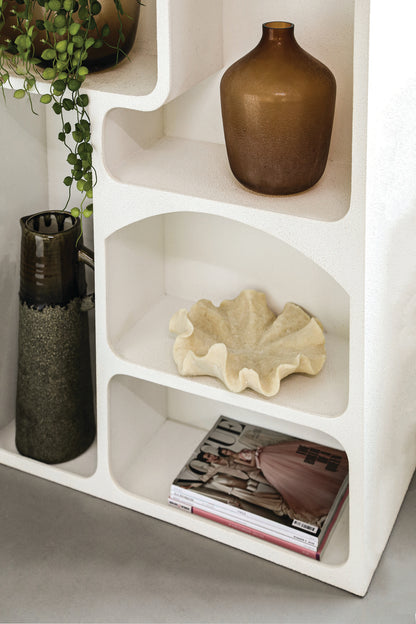 PTMD Emmelie White MDF rough organic shape cabinet high - Interior pieces