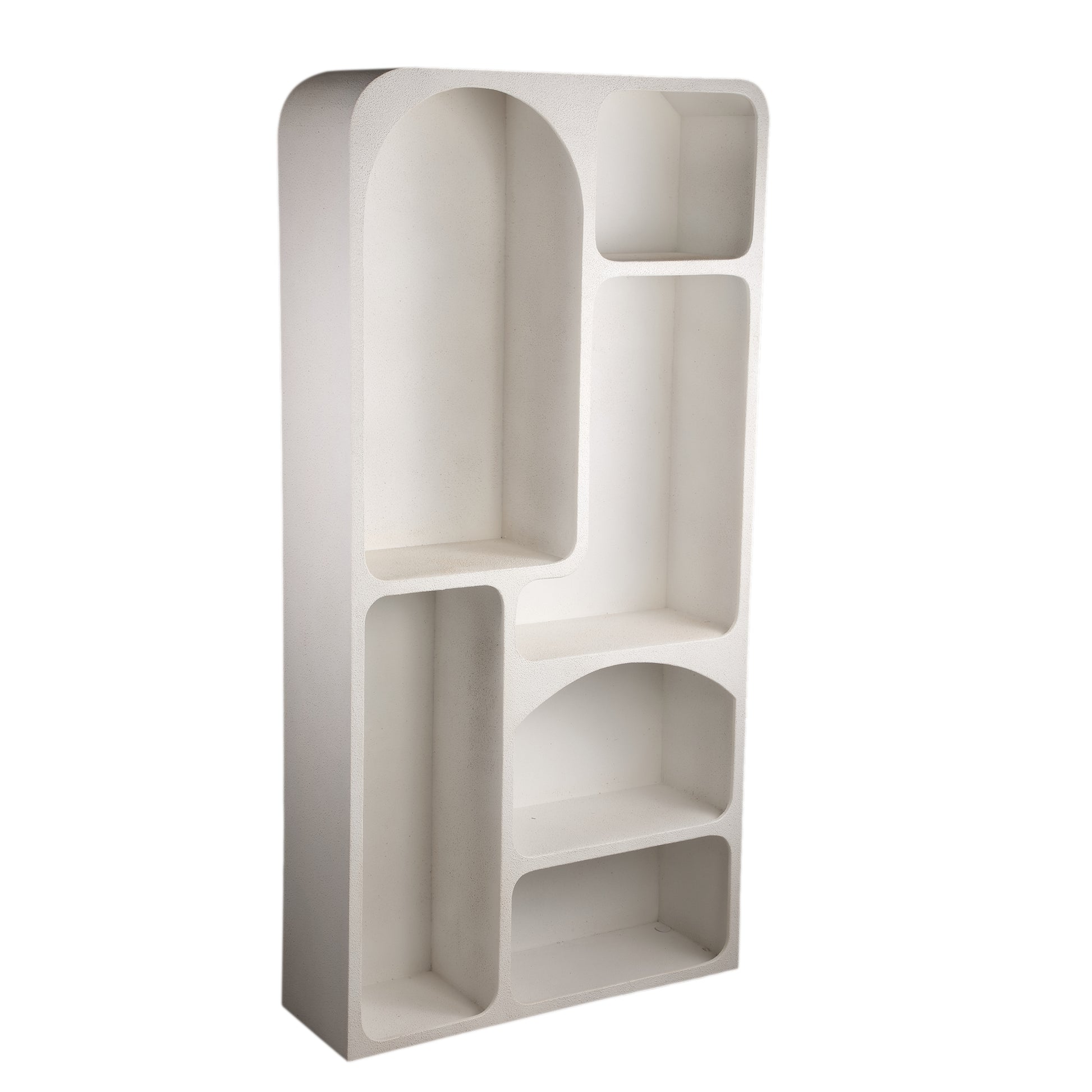 PTMD Emmelie White MDF rough organic shape cabinet high - Interior pieces