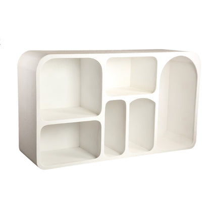 PTMD Emmelie White MDF rough organic shape cabinet low - Interior pieces