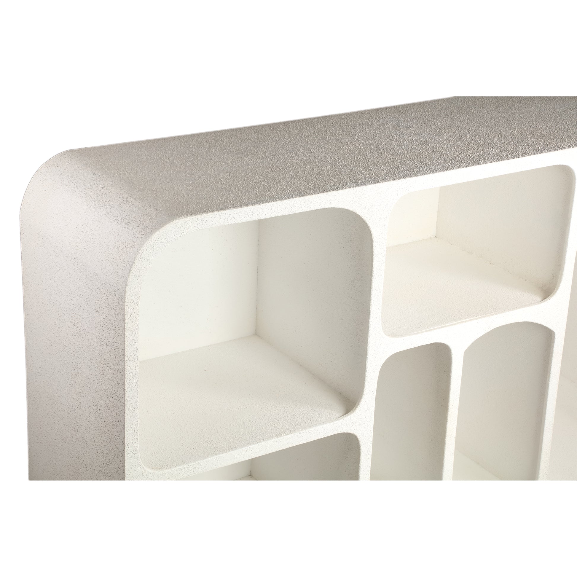 PTMD Emmelie White MDF rough organic shape cabinet low - Interior pieces