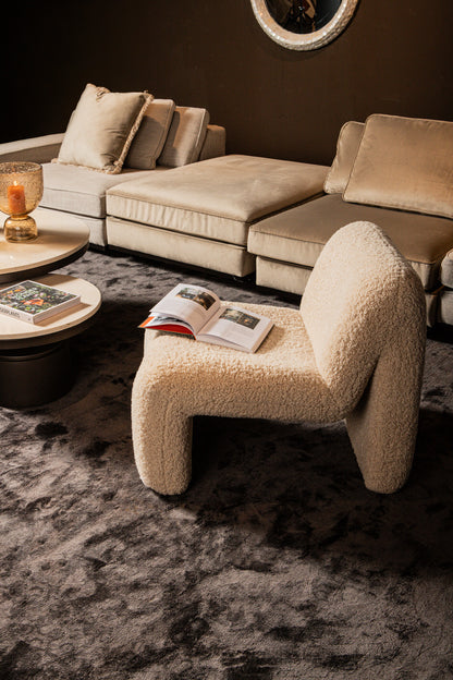 PTMD Oslo fauteuil teddy beige - Interior pieces