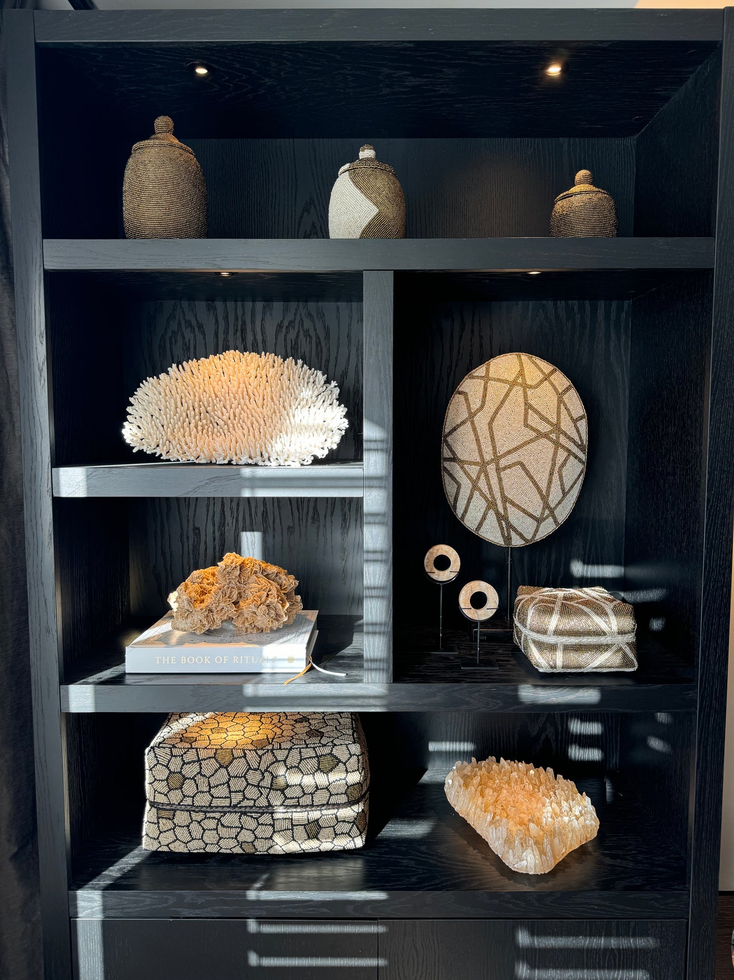 Mine kralenpotjes goud & Creme/goud - Interior pieces
