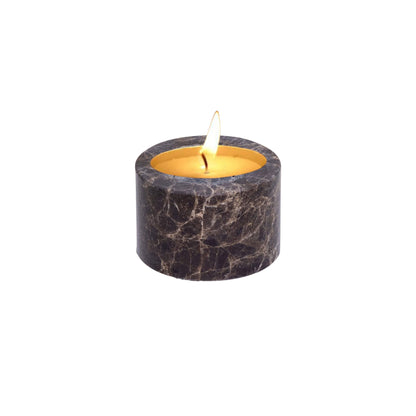 Travertine bruin waxinelichthouder S