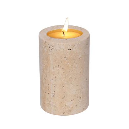 Travertine waxinelichthouder L