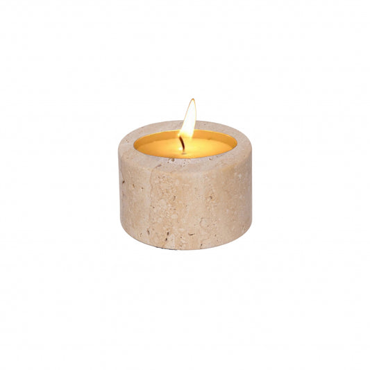 Travertine waxinelichthouder S