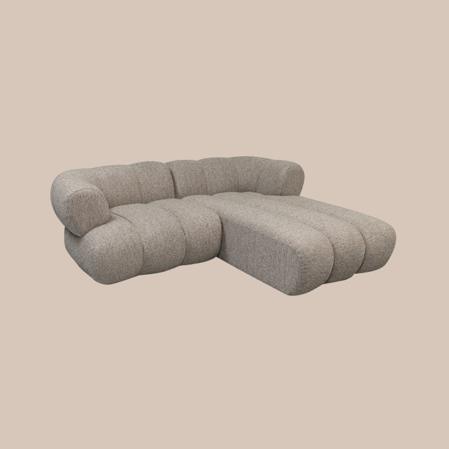 Dune Couch Sand Bouclé 2,5 zits lounge rechts - Interior pieces