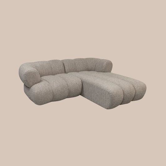 Dune Couch Sand Bouclé 2,5 zits lounge rechts - Interior pieces