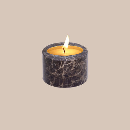 Travertine bruin waxinelichthouder S - Interior pieces
