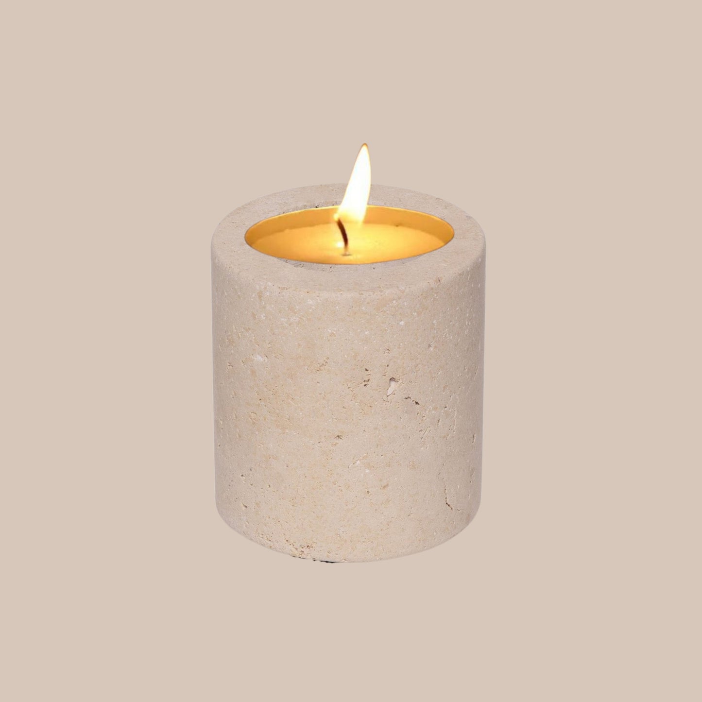 Travertine waxinelichthouder M - Interior pieces