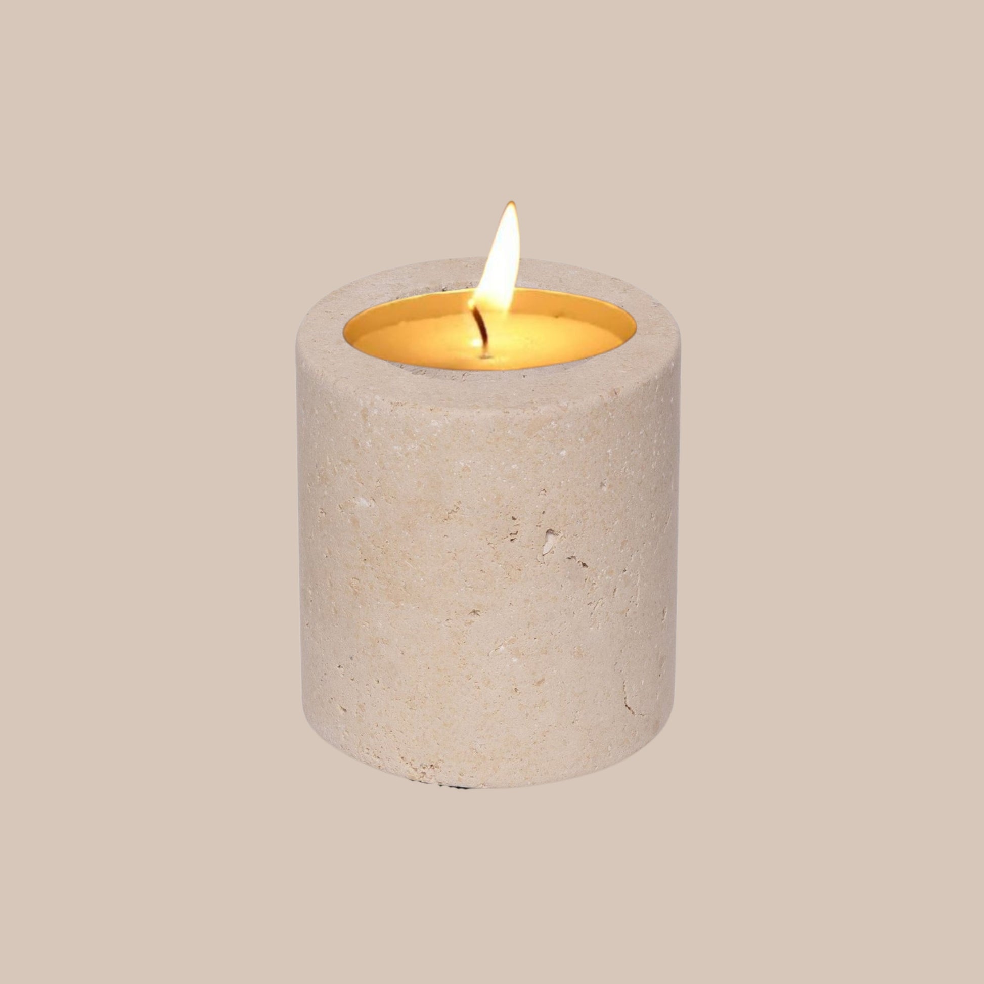 Travertine waxinelichthouder M - Interior pieces