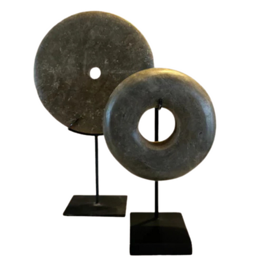 Haru schijf marmer bruin/grijs - Interior pieces