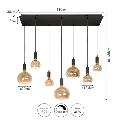 Hanglamp Hanoi - incl. Floating Globes Atmooz