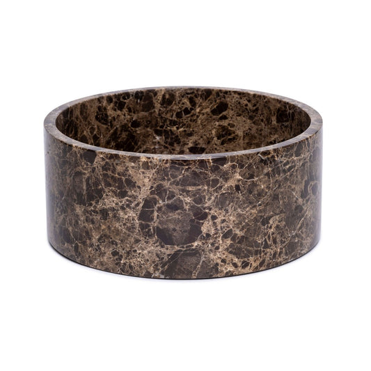 Travertine fruitschaal rond bruin - Interior pieces